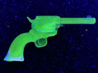 Blue Vaseline Glass Colt Revolver Gun Uranium Cobalt Walker / Single Peacemaker