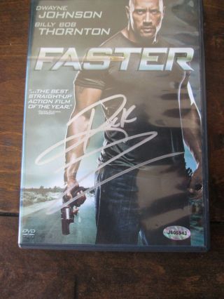 Dwayne Johnson " Rock  Autographed Hand Signed " Faster Dvd Insert