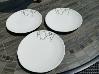 Set Of 3 Rae Dunn " Home " Dinner Plates