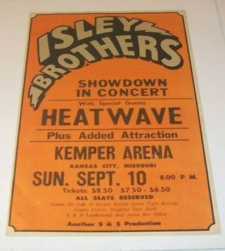 Isley Brothers1978 Boxing Print Style Concert Poster