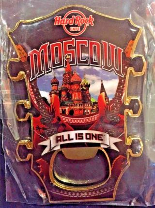 Hard Rock Cafe Moscow Russia 2018 Bottle Opener Magnet All Is One