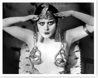 Vamp Movie Actress Theda Bara Cleopatra 8 X 10 Silver Halide Photo