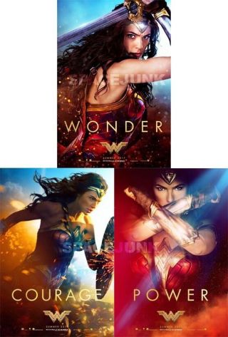Wonder Woman Movie Gal Gadot Posters (set Of 3)