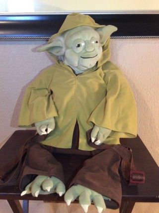 Star Wars Backpack Yoda Jedi Children Fun Adult Backpack Brown Green Beige