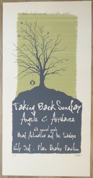 2006 Taking Back Sunday - Cleveland Silkscreen Concert Poster S/n By Carroll