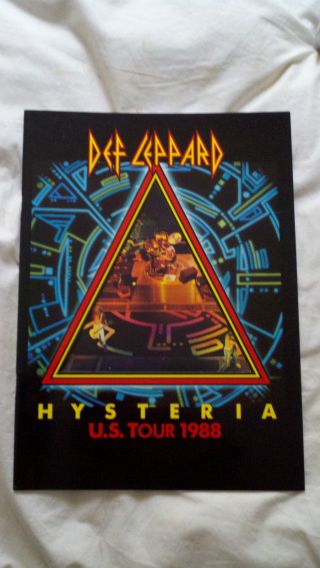 Def Leppard Hysteria Us Tour Program 1988