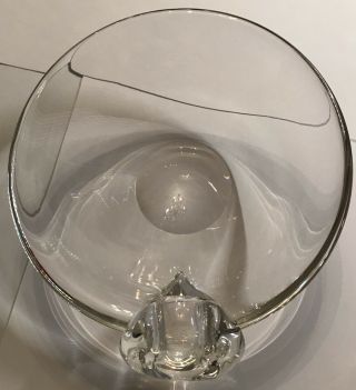 Vintage Steuben Clear Crystal Mid - Century Ashtray Designed By George Thompson