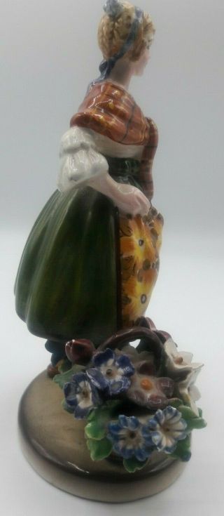 ZSZ Nove Italy Lady Pottery Figurine 7” 4