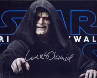 Ian Mcdiarmid Signed 8x10 Star Wars Rise Of Skywalker Photo With
