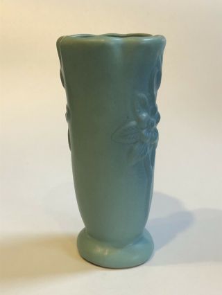 Vintage Van Briggle Pottery Blue Turquoise Columbine Vase