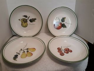 Set Of Four (4) Williams - Sonoma ‘heirloom Tomatoes’ Pasta Soup Bowls Vtg 9 1/2”