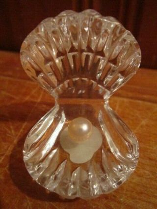 Waterford Crystal Treasure Of The Sea Shell With Pearl Oyster Ireland Euc
