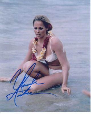 Ursula Andress Sexy James Bond Girls Signed 8x10 Photo With