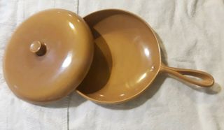 Russel Wright Iroquois Casual Cookware Skillet Fry Sauce Pan Ripe Apricot Rare