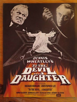 To The Devil A Daughter 1976 Film Publicity Book Christopher Lee Hammer