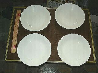 Set Of 4 Mikasa White Silk Bone China Salad Bowls 7 & 3/4 " A 7050