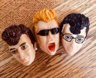 Stray Cats Bobbleheads Set (heads Only) - 2009 Australian Tour Promotion - Rare