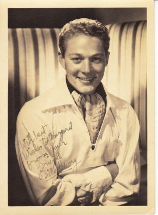 Actor William Henry Autograph Signed Very Early Publicity Photo D82