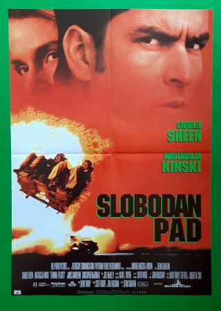 Terminal Velocity - Charlie Sheen/n.  Kinski - Rare Croatian Movie Poster 