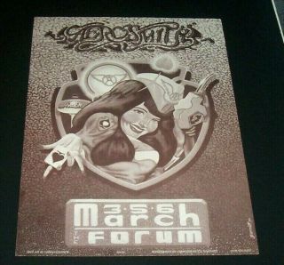 Vintage Concert Poster 1989 Aerosmith La Forum (fast)