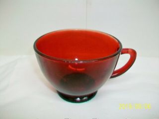 VINTAGE DEPRESSION GLASS ROYAL RUBY RED PUNCH BOWL SET BOWL,  BASE & 20 CUPS 6