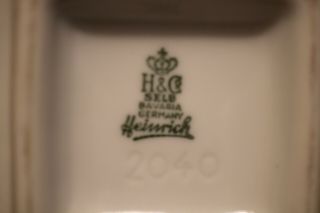 H & Co.  Selb Heinrich Bisque Art Deco White Vase Geometric Porcelain Germany 4