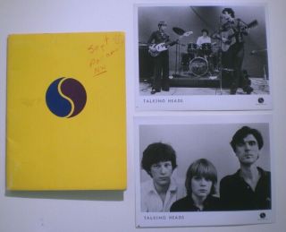 Talking Heads 1978 Orig.  Sire Press Kit (3) Promo Photo,  10 Pages Bio/press,