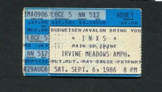 1986 Inxs Concert Ticket Stub Irvine Meadows Listen Like Thieves Tour Hutchence