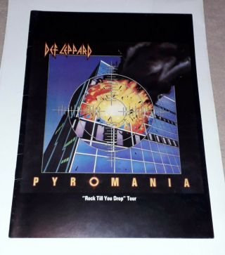 Def Leppard Pyromania " Rock Till You Drop " 1983 Tour Programme,  Vintage