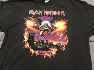 Iron Maiden Tour 2019 Official Shirt 2xl Xxl Barclays Nyc Bonus Coasters