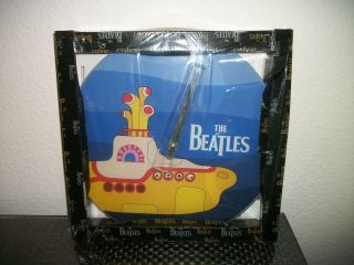 The Beatles Yellow Submarine 12” Glass Battery Wall Art Clock 2013