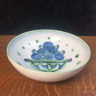 M.  A.  Hadley Pottery Bouquet 11 " Pasta Serving Bowl Vintage Dish Blueberry