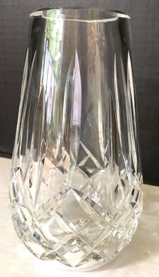 Waterford Crystal Lismore 7 " Signed Rose Flower Vase