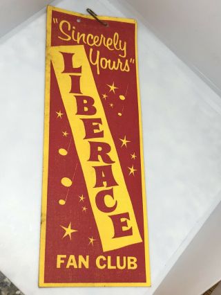1950’s Liberace Fan Club Sincerely Yours Strong Paper Display Ribbon