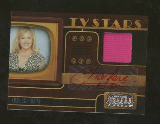 2009 Donruss Americana Tv Stars Charlene Tilton Red Ink Auto Patch 23/100