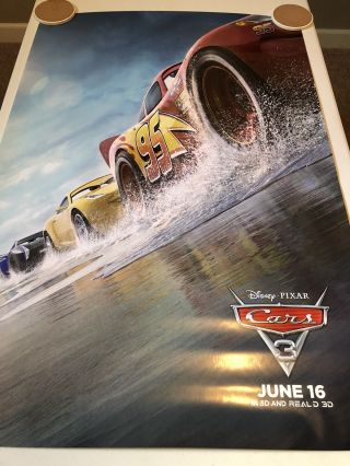 Cars 3 Movie Poster 27 " X 40 " Ds/rolled - Disney/pixar - 2017