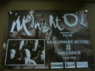 Midnight Oil Ultra Rare 1993 Belgian Tour Poster