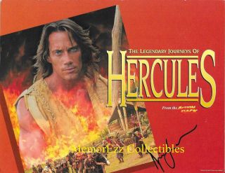 Hercules Kevin Sorbo / Hercules Signed Autograph 8.  5 X 11 Color Promo Photo