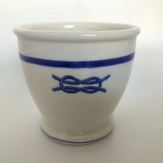 Vintage Us Navy Wwii Mayer China Fouled Anchor Square Knot Egg Custard Water Cup