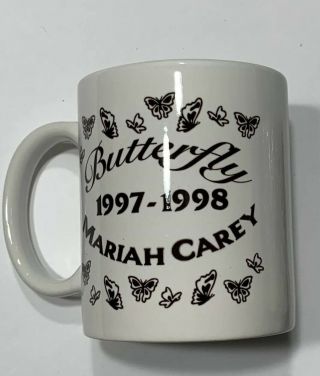 VTG 1997 1998 Mariah Carey Butterfly Ceramic Coffee Mugs Cups 2