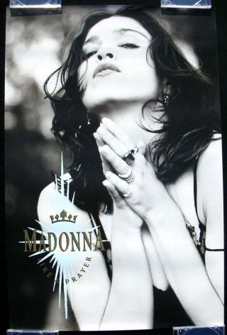 Madonna Like A Prayer Promo Poster - Usa 1989 Vintage Rare