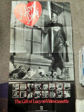 I Love Lucy (video Dealer 36 X 24 Poster,  1990s) Lucille Ball,  Superman