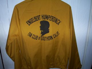 Rare Engelbert Humperdinck Jacket Coat Fan Club Of Southern Calif Vintage Sz Sm