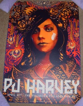Pj Harvey Concert Gig Poster Print Philadelphia 4 - 21 - 17 2017 Tour Nikita Kaun