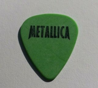 Metallica James Hetfield S&M Green Guitar Pick - 1999 Tour - RARE 2