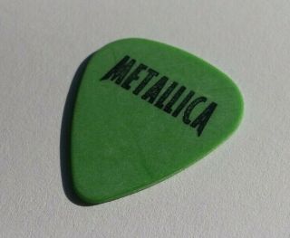 Metallica James Hetfield S&M Green Guitar Pick - 1999 Tour - RARE 7