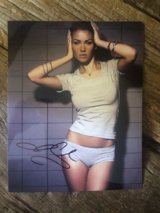 Autographed Megan Fox Signed 8 X 10 Photo Really Sexy.  Comes With A