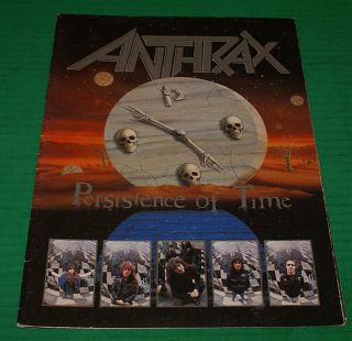 Anthrax 1990 Persitence Of Time Tour Concert Program Book Rare Hard To Find Oop