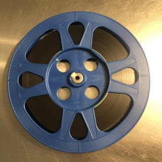 10.  5” Blue Plastic Film Reel 16mm With Film And Case