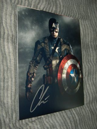 Chris Evans Captain America Signed 8x10 Photo
